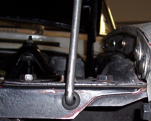 Rod-hole in radiator support